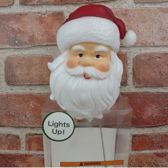 Santa Claus Lights Up Mini Christmas Tree Topper Light LED Glowing Decor Holiday - Picture 15 of 16